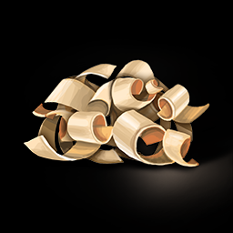Wood shavings crafting icon