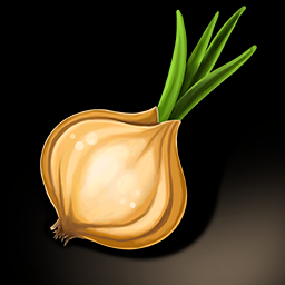 Golden onion food icon