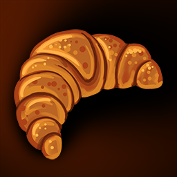 Butter croissant food icon