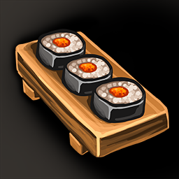 Sushi plate food icon